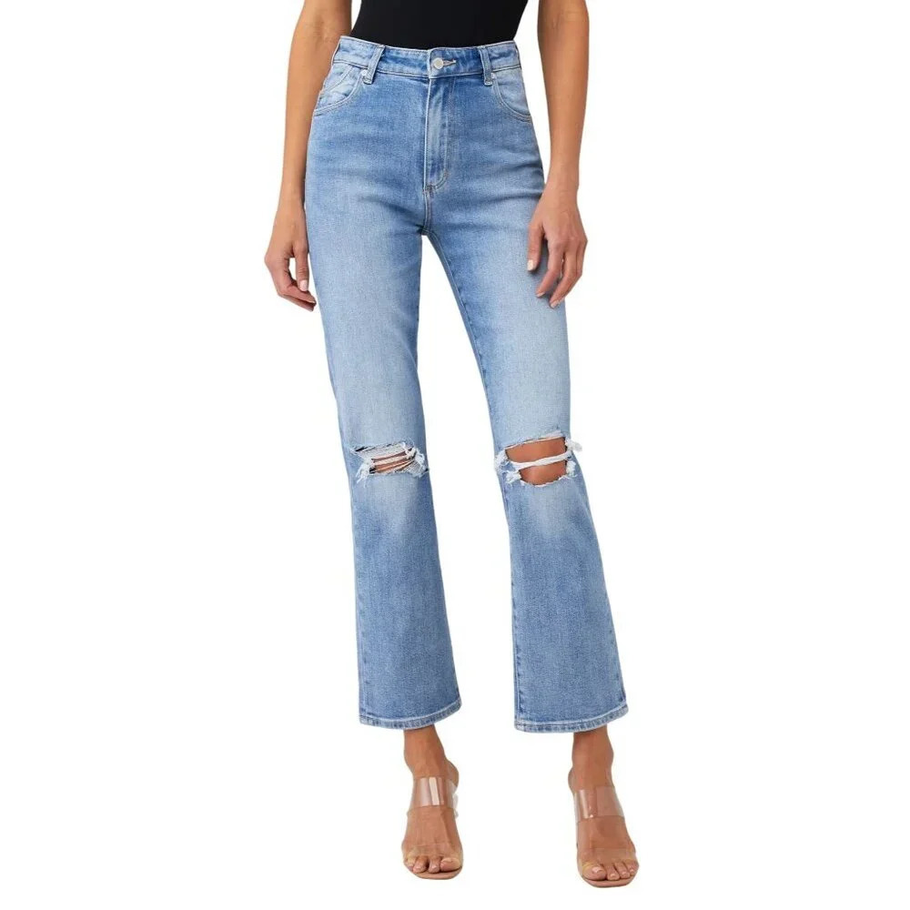 Rolla's Original Straight Bleeker Jeans in Vintage Blue 24 Womens Denim Pants